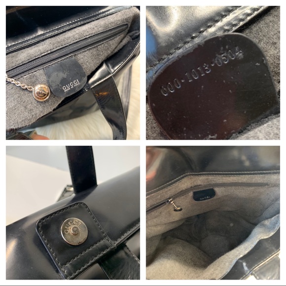 Vintage Gucci Patent 2 Way Bag Double Strap Handle - Picture 2 of 8